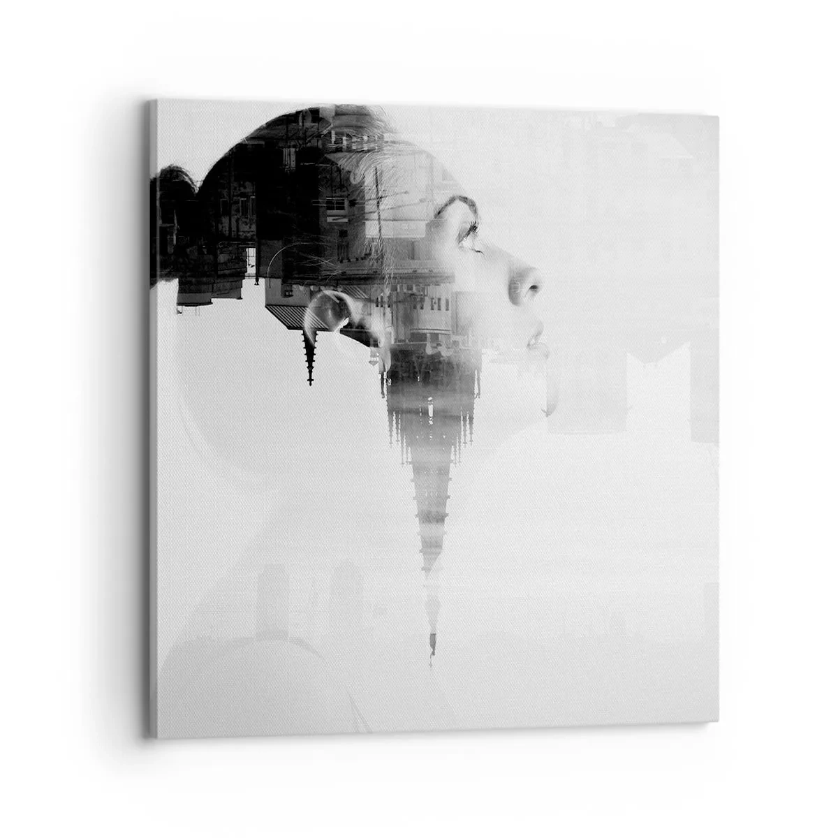 Obraz na płótnie - Po dwóch stronach szyby - 70x70 cm