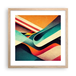 Plakat w ramie jasny dąb - Kompozycja intensywna - 40x40 cm