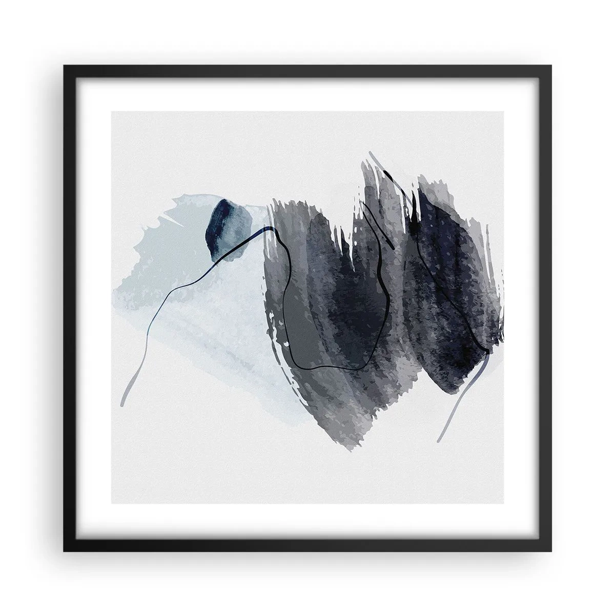 Plakat w czarnej ramie - Intensywność i ruch - 50x50 cm