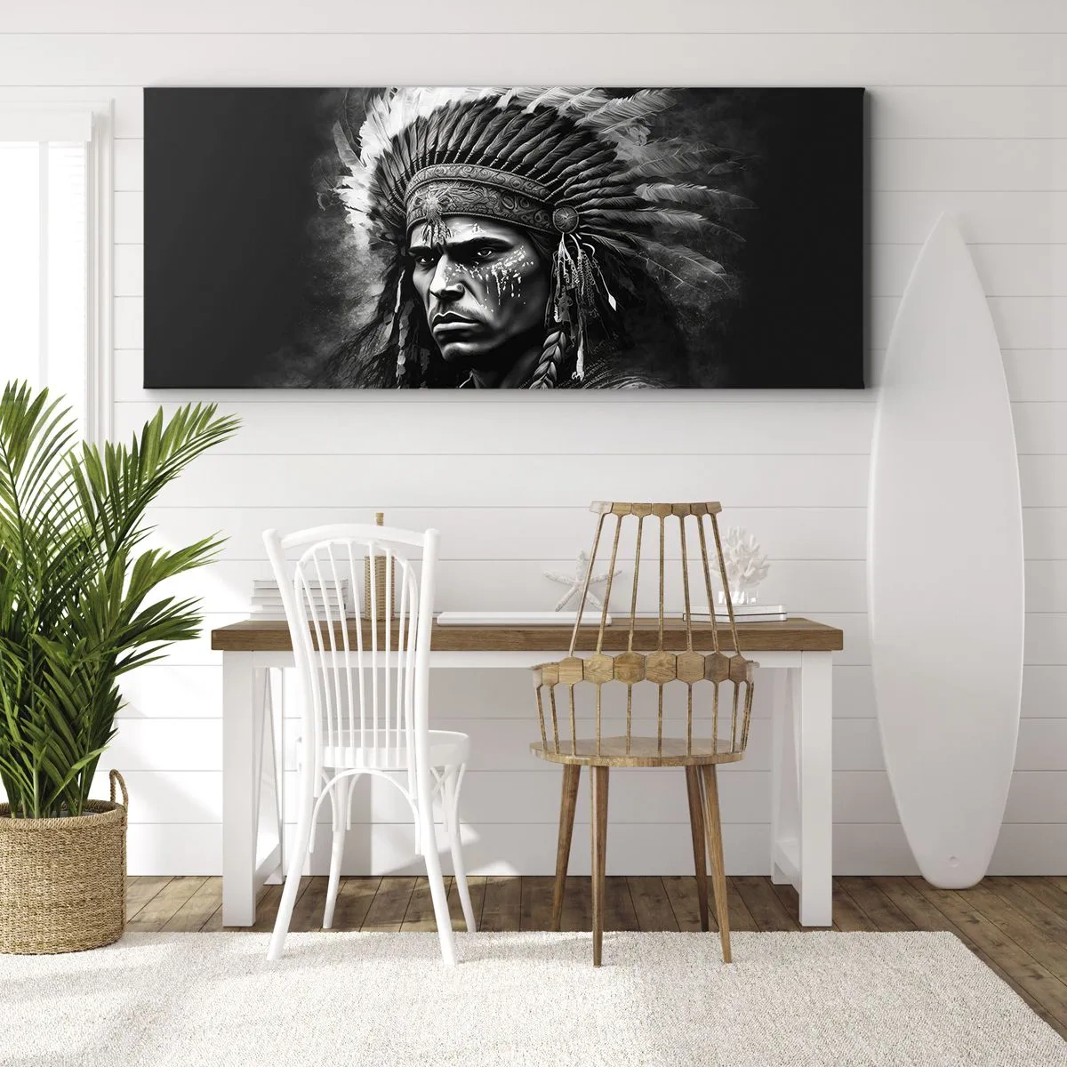 Obraz na płótnie - Wódz i wojownik - 100x40 cm