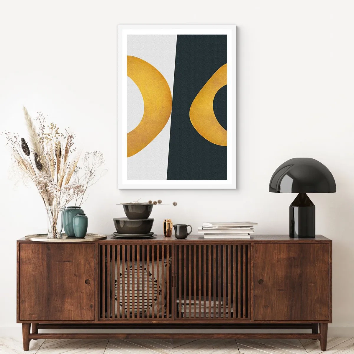 Plakat w białej ramie - Po pierwsze: złoto - 30x40 cm