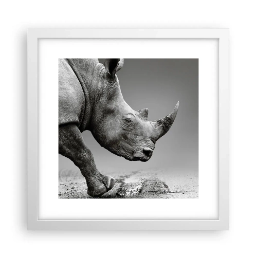 Plakat w białej ramie - Niepowstrzymana siła - 30x30 cm
