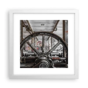 Plakat w białej ramie - Sekretne życie fabryki - 30x30 cm
