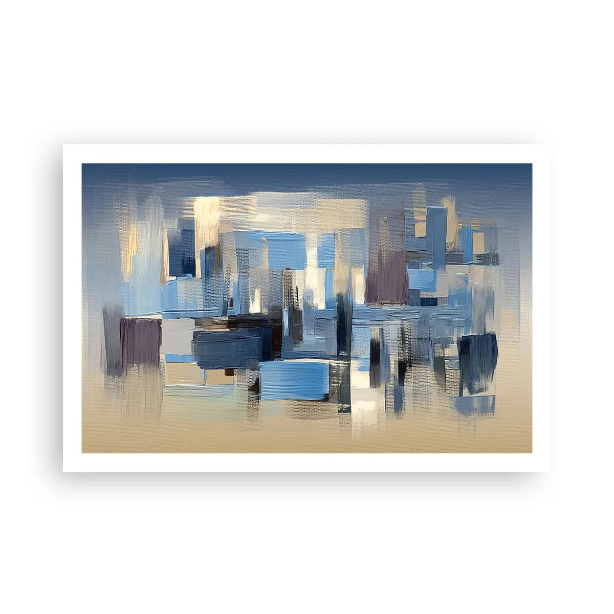 Plakat - Błękitna konstrukcja - 91x61 cm