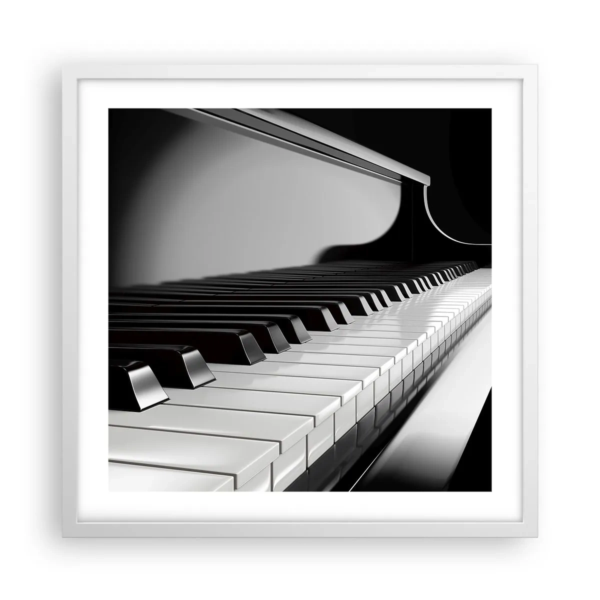 Plakat w białej ramie - Harmonia kształtów i barw - 50x50 cm