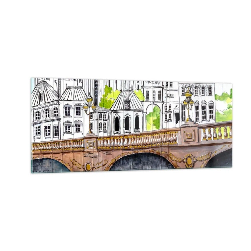 Obraz na szkle - Miasto jak malowane - 100x40 cm