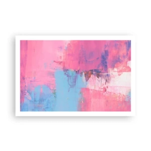 Plakat - Róż, błękit i szczypta światła - 91x61 cm