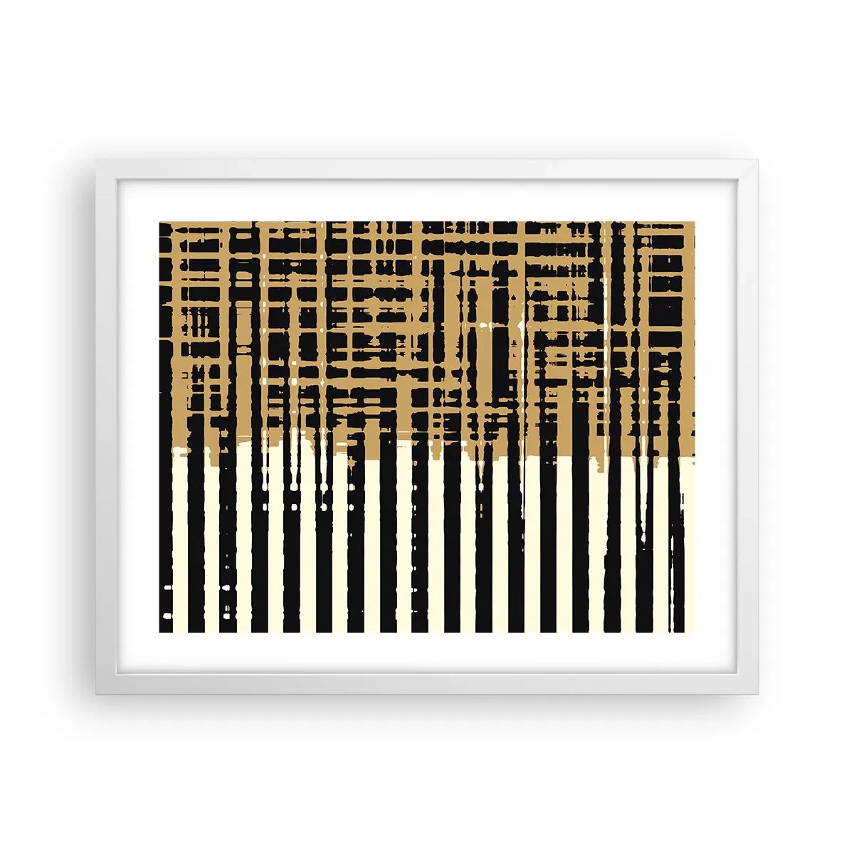 Plakat w białej ramie - Architektoniczna abstrakcja - 50x40 cm