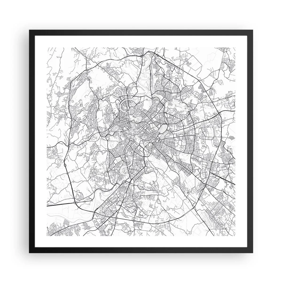 Plakat w czarnej ramie - Rzymski krąg - 60x60 cm