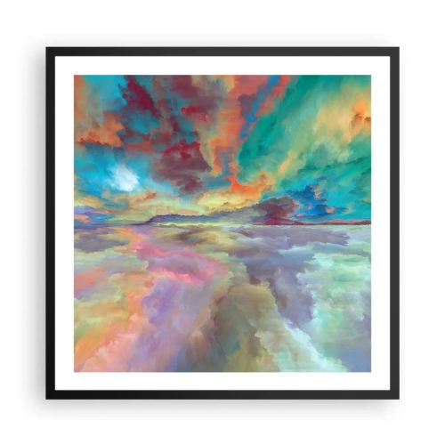 Plakat w czarnej ramie - Dwa nieba - 60x60 cm