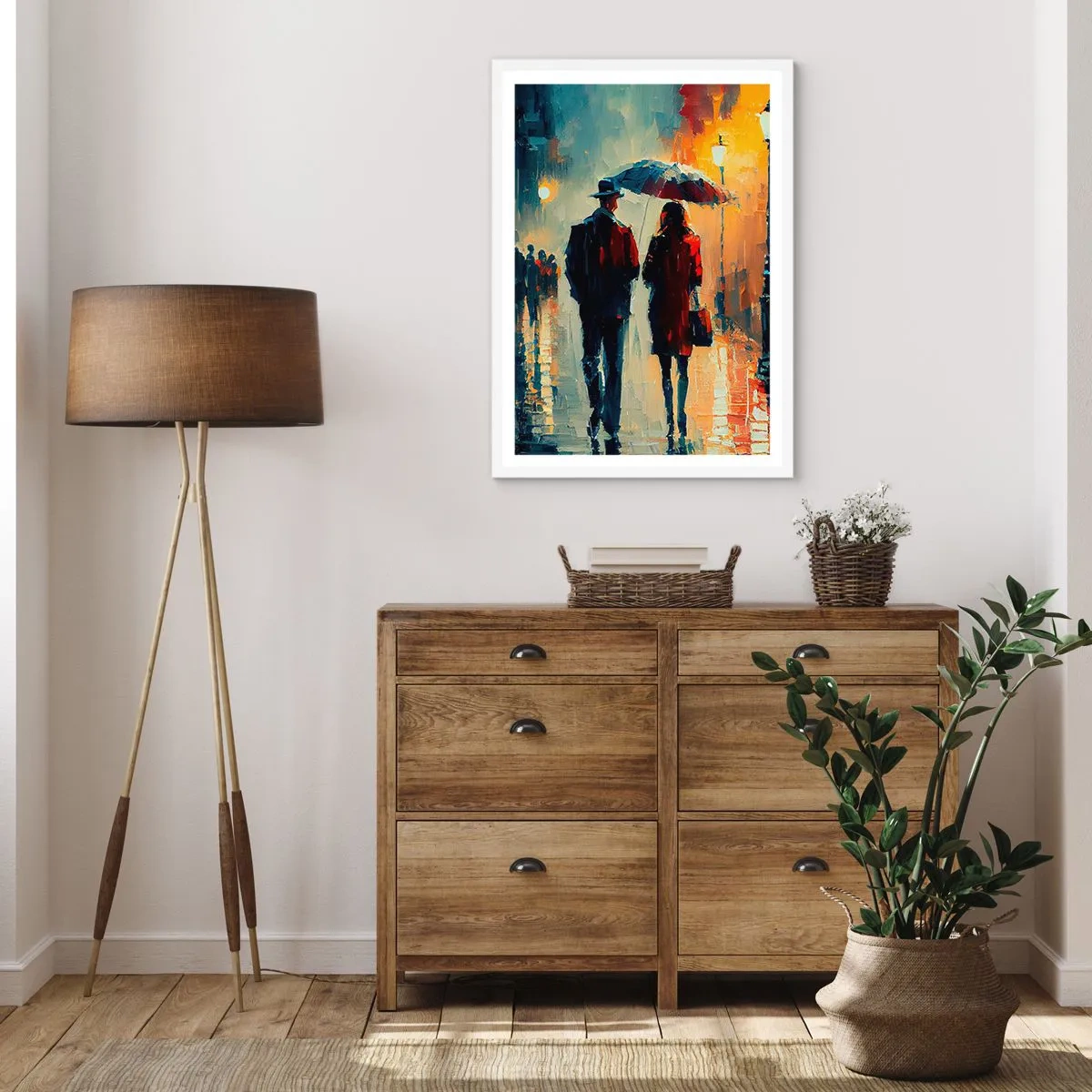 Plakat w białej ramie - Miejska love story - 30x40 cm