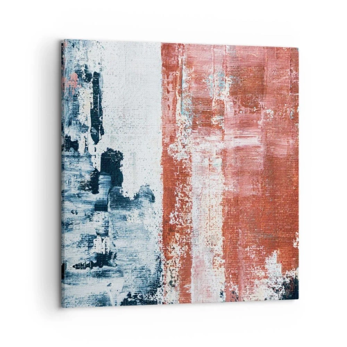 Obraz na płótnie - Abstrakcyjne pół na pół - 50x50 cm