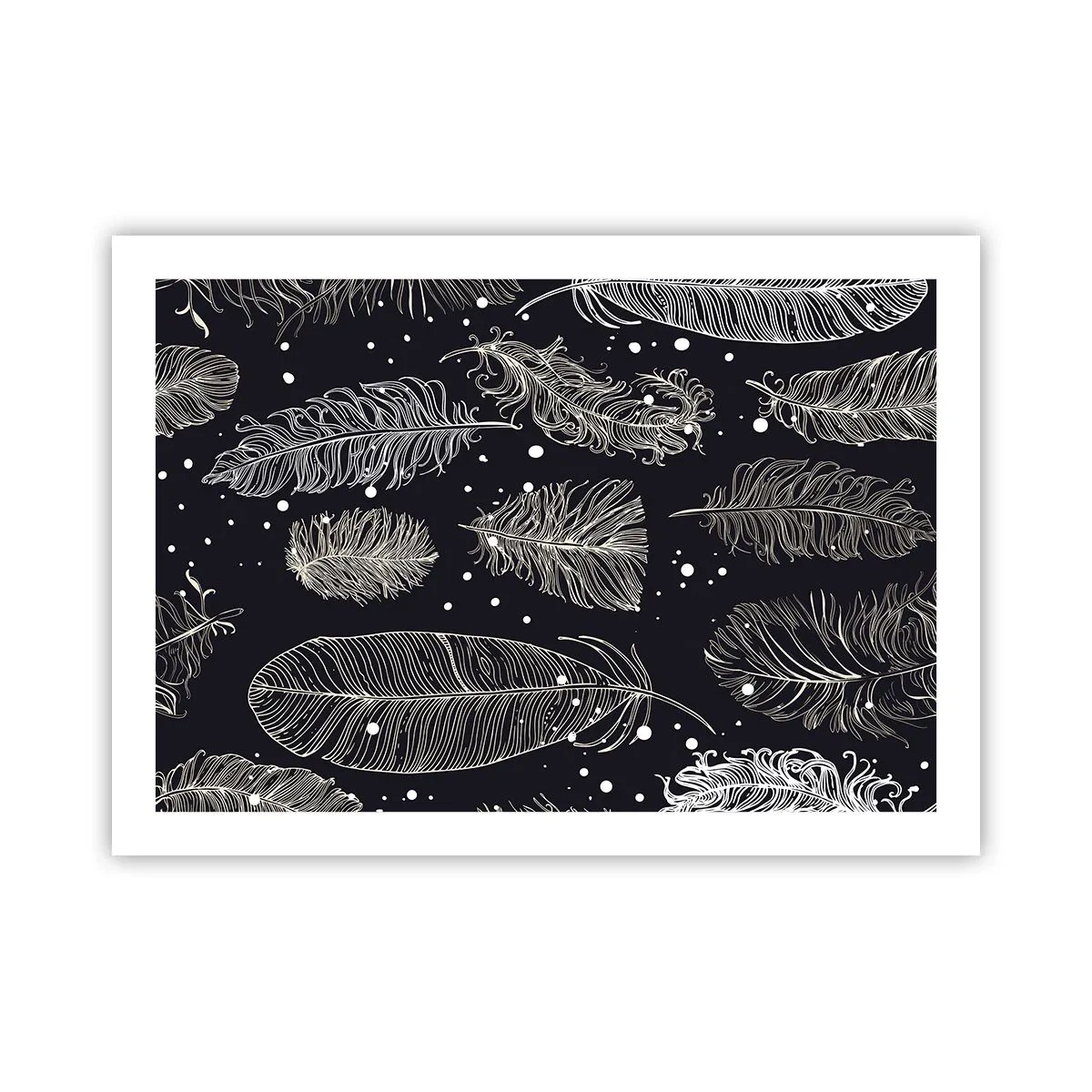 Plakat - Pierzasta koronka - 70x50 cm