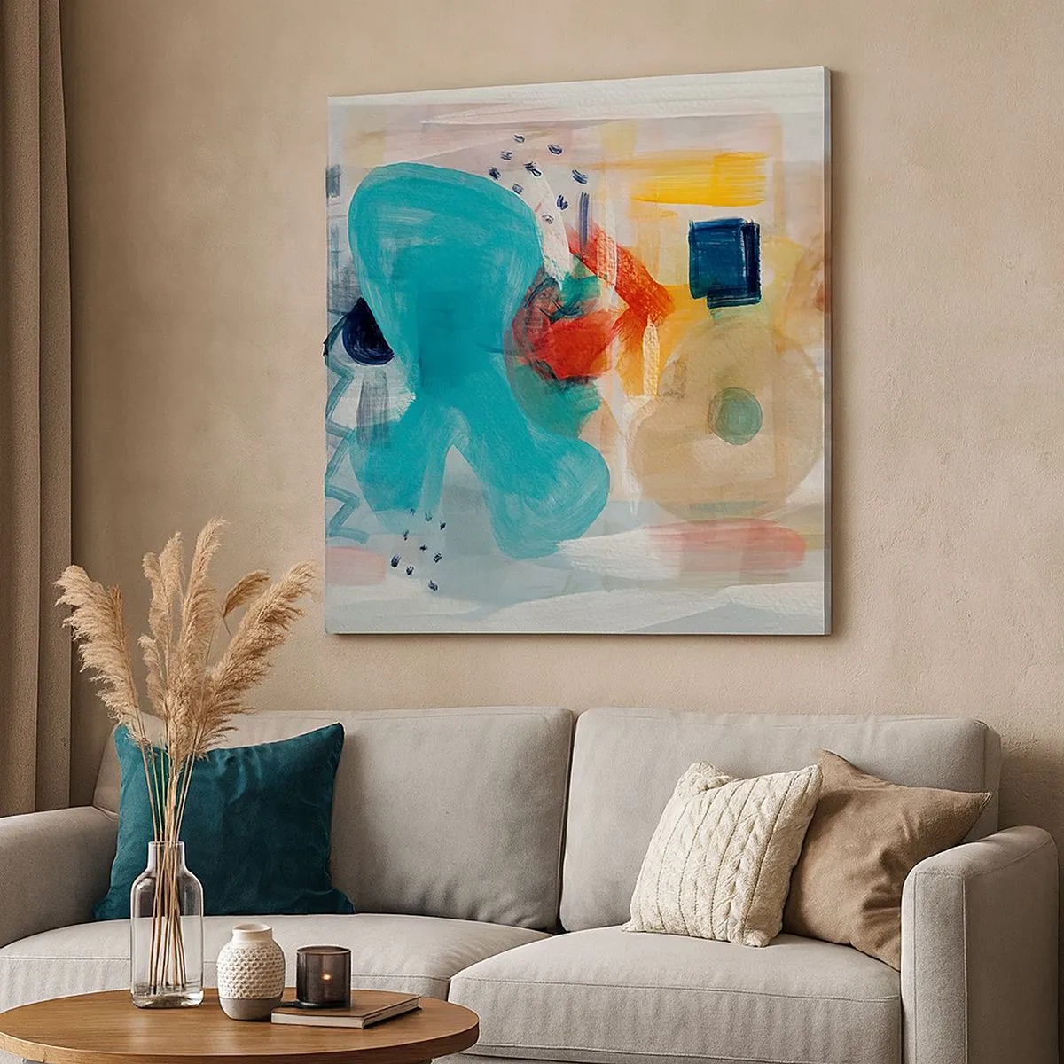 Obraz na płótnie - Kolorowa gra - 30x30 cm