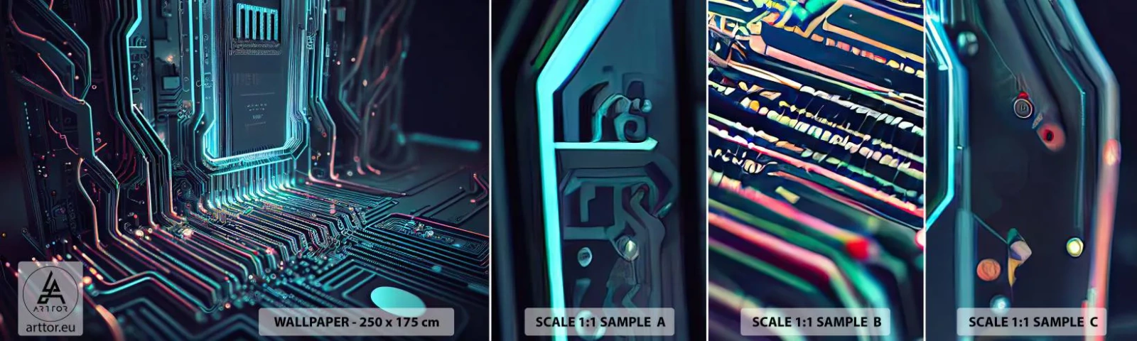 Fototapeta Próbka Samoprzylepna Deluxe Sticker - Tak sobie myślę… - Technologia, Komputer, Procesor - 100x30 cm