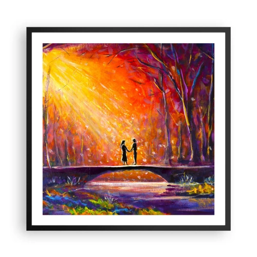 Plakat w czarnej ramie - Niebo ich też kocha - 60x60 cm