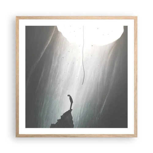 Plakat w ramie jasny dąb - Zawsze jest jakieś wyjście - 60x60 cm