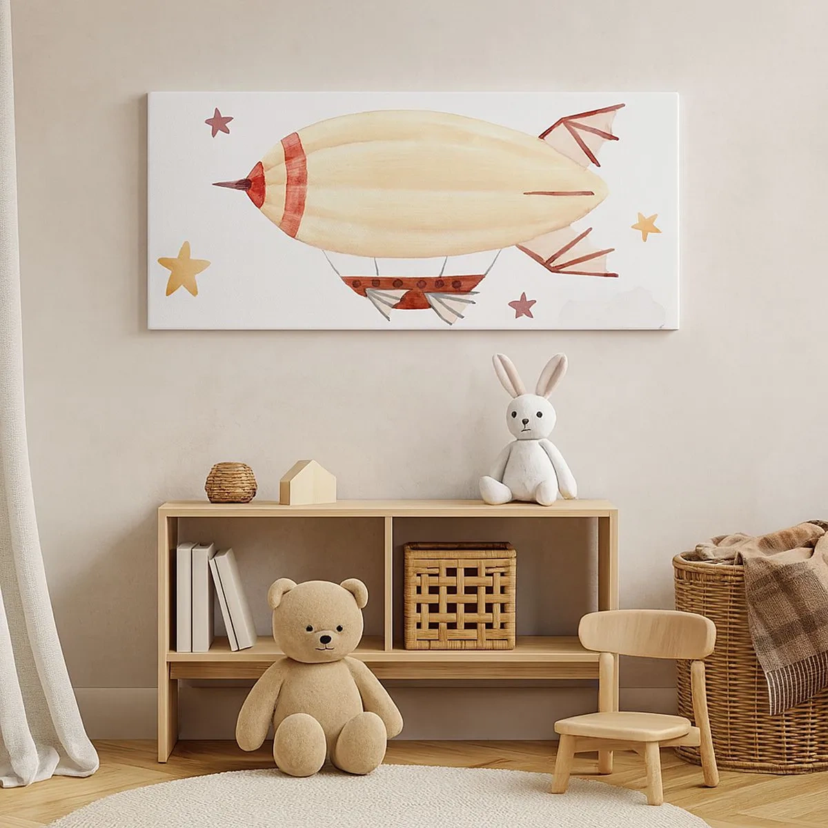 Obraz na płótnie - Powietrzny statek - 100x40 cm