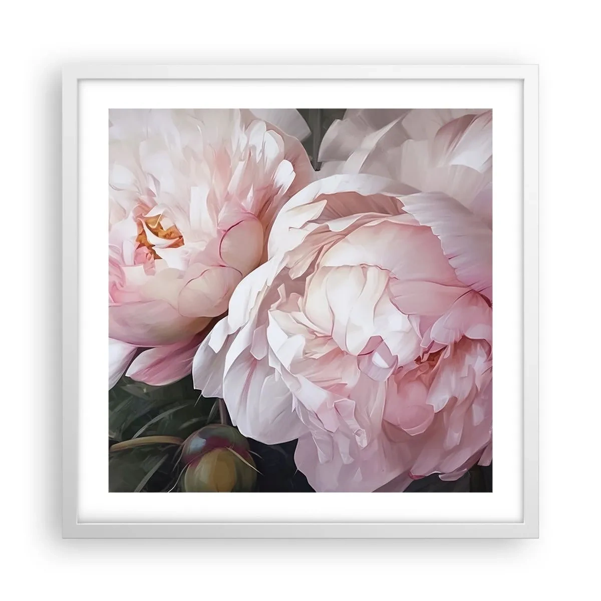 Plakat w białej ramie - Zatrzymane w rozkwicie - 50x50 cm