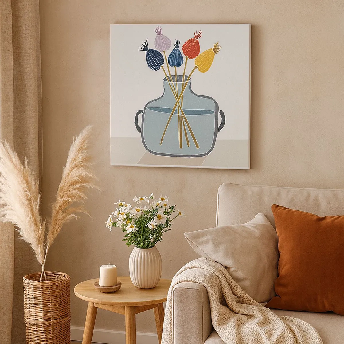 Obraz na płótnie - Jak makiem zasiał - 30x30 cm