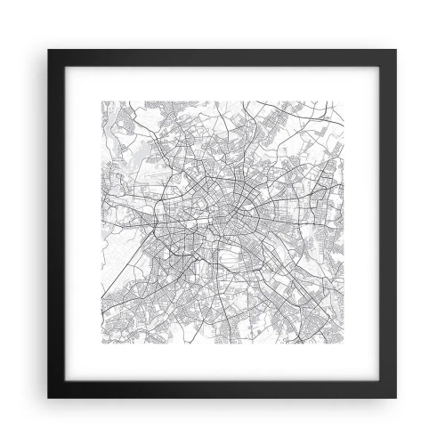 Plakat w czarnej ramie - Kwiat Berlina - 30x30 cm