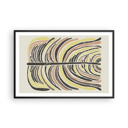 Plakat w czarnej ramie - Abstrakcja pełna życia - 91x61 cm