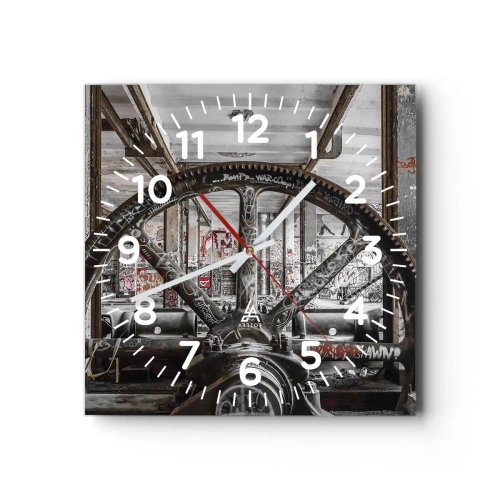 Zegar ścienny - Sekretne życie fabryki - 40x40 cm