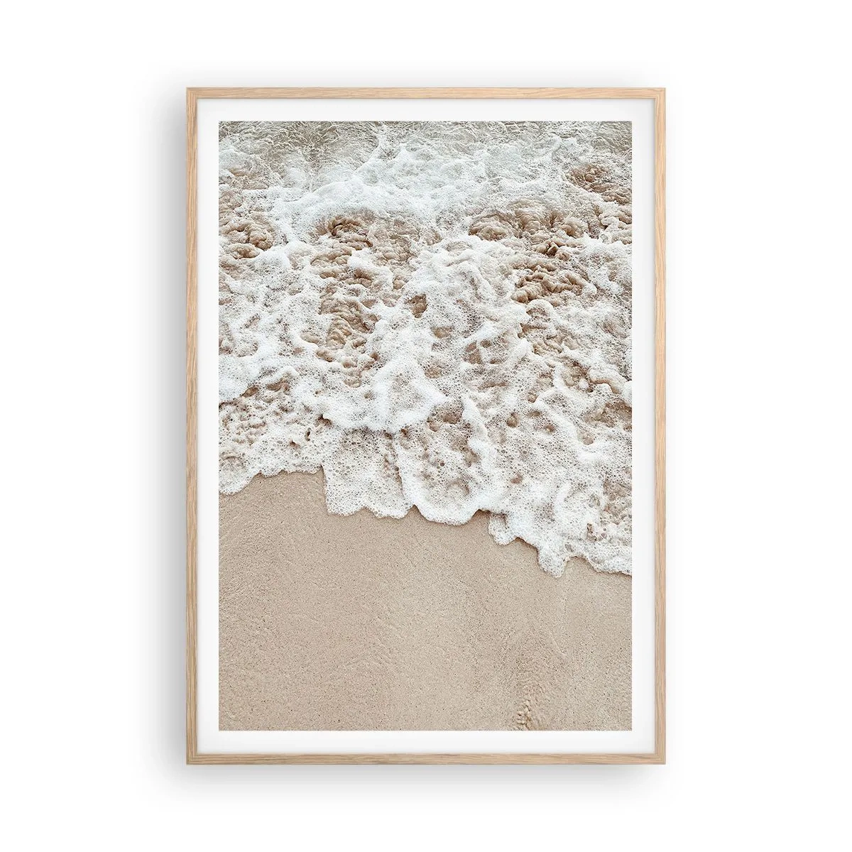 Plakat w ramie jasny dąb - Zaraz wracam - 70x100 cm