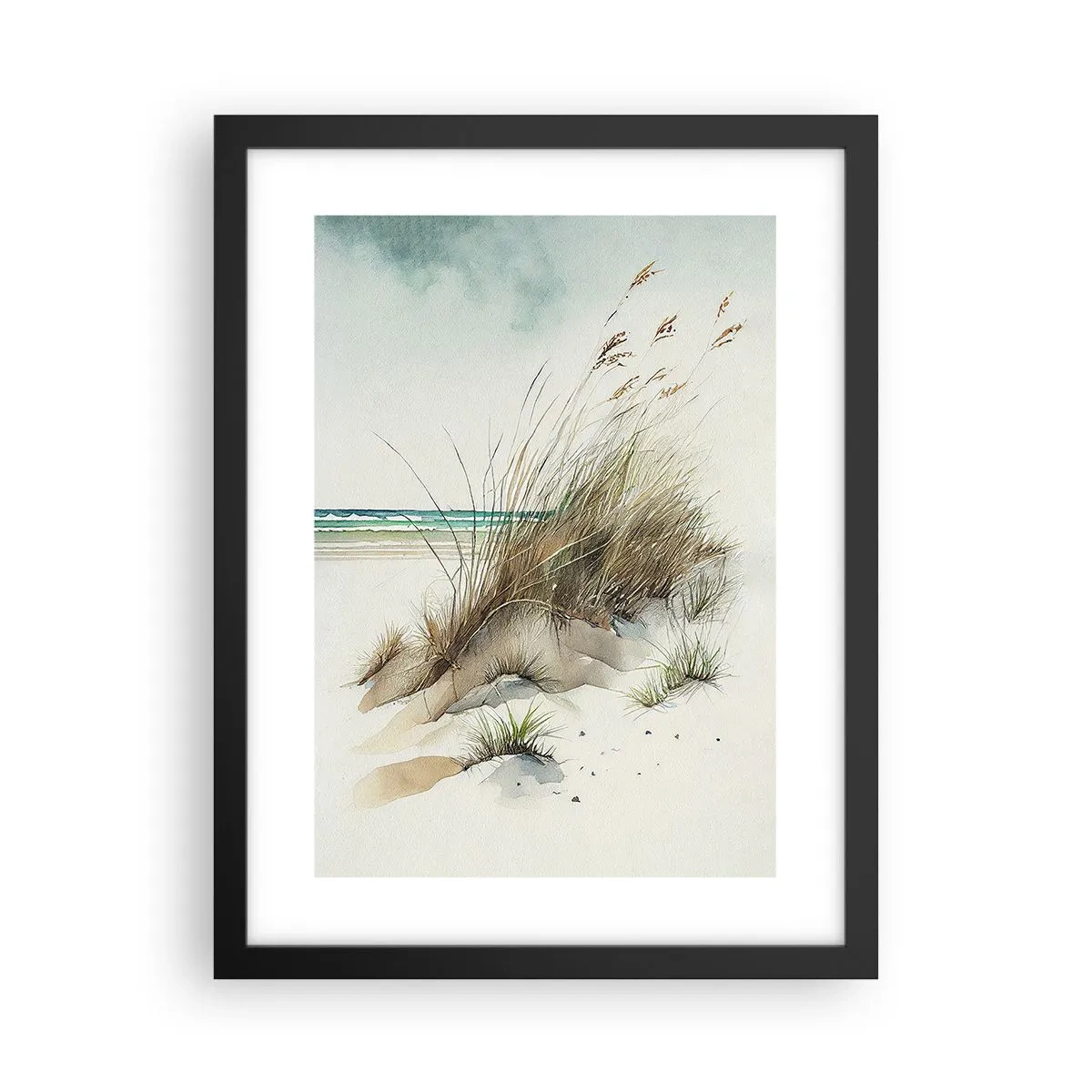 Plakat w czarnej ramie - Otulone piaskiem - 30x40 cm