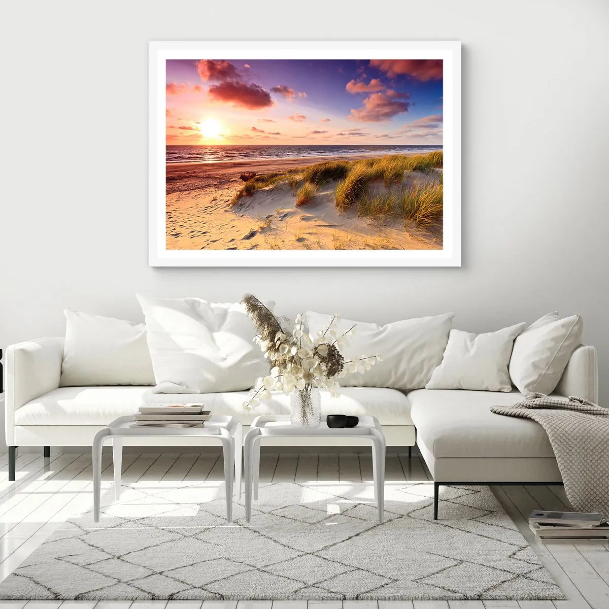 Plakat w białej ramie - Już latem pachnie powietrze - 100x70 cm