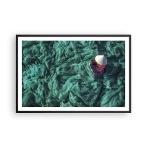 Plakat w czarnej ramie - W morzu sieci - 91x61 cm
