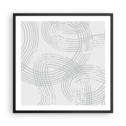 Plakat w czarnej ramie - Nie ma prostej drogi - 60x60 cm