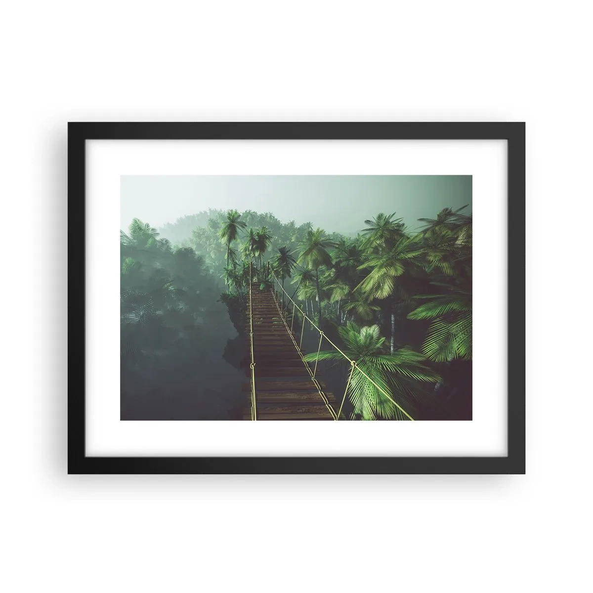 Plakat w czarnej ramie - Nad kipielą zieleni - 40x30 cm