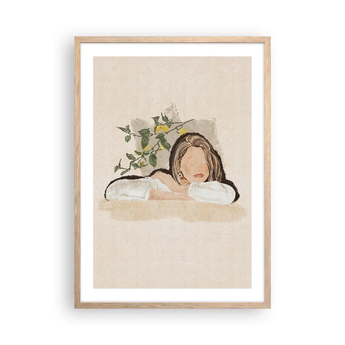 Plakat w ramie jasny dąb - Piękność południa - 50x70 cm
