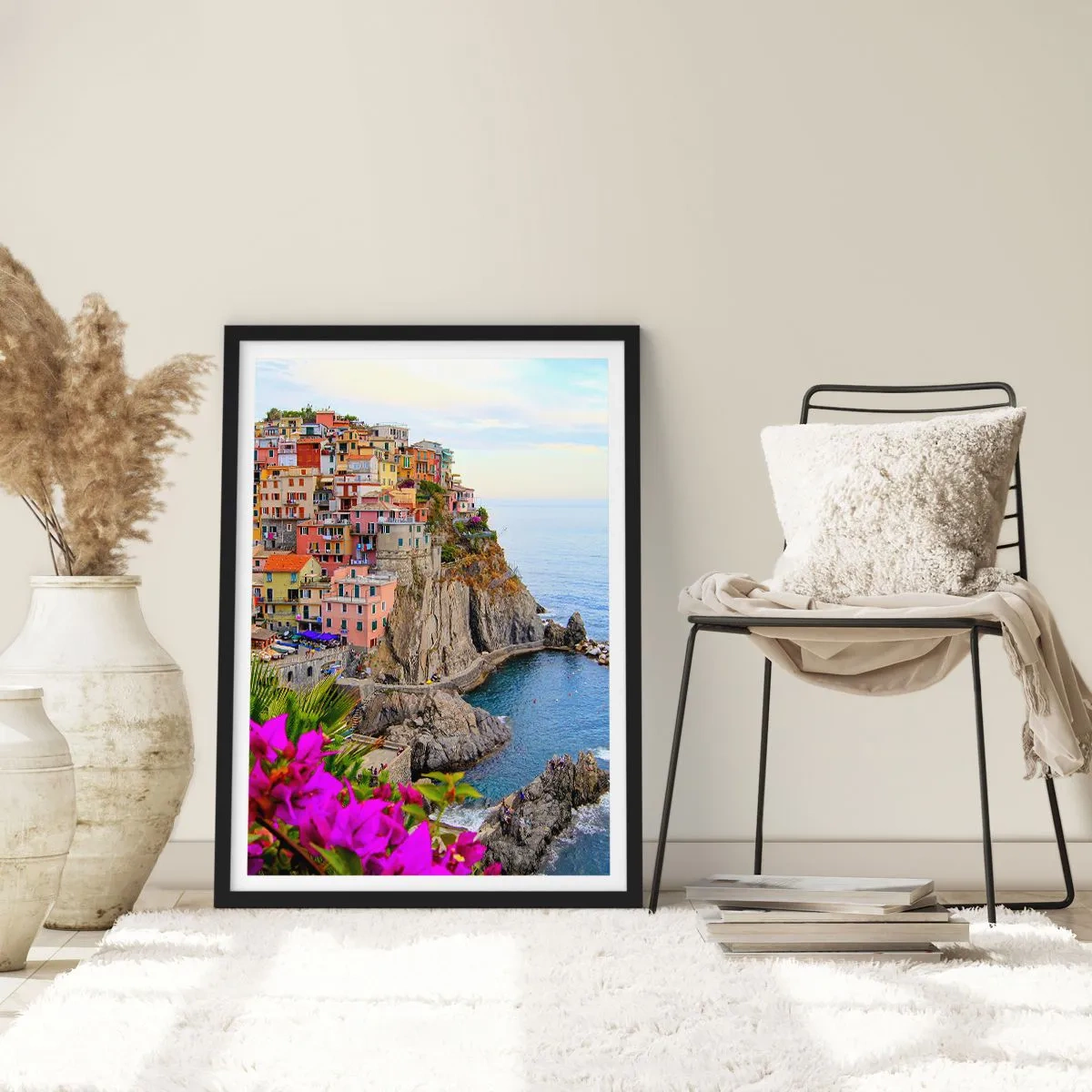 Plakat w czarnej ramie - Śmiejące się miasto - 30x40 cm