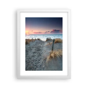 Plakat w białej ramie - Rozlałeś tęczę blasków promienistą… - 30x40 cm