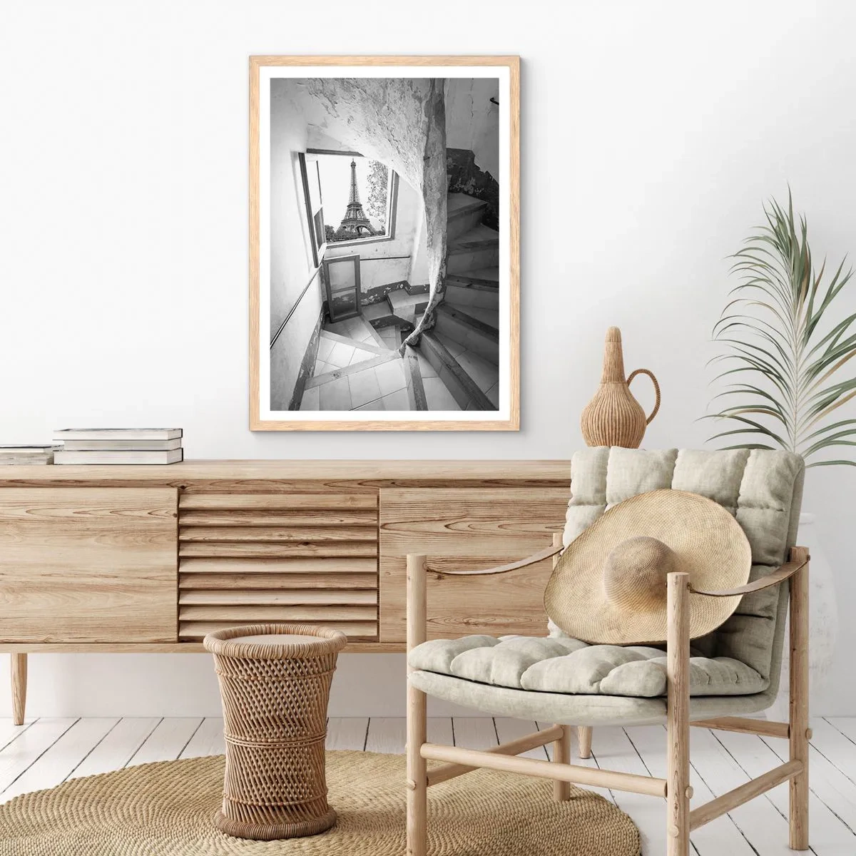 Plakat w ramie jasny dąb - Co za widok! - 70x100 cm