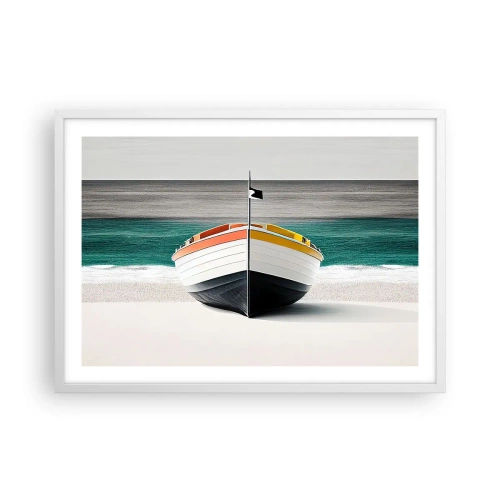 Plakat w białej ramie - Na swoim miejscu - 70x50 cm