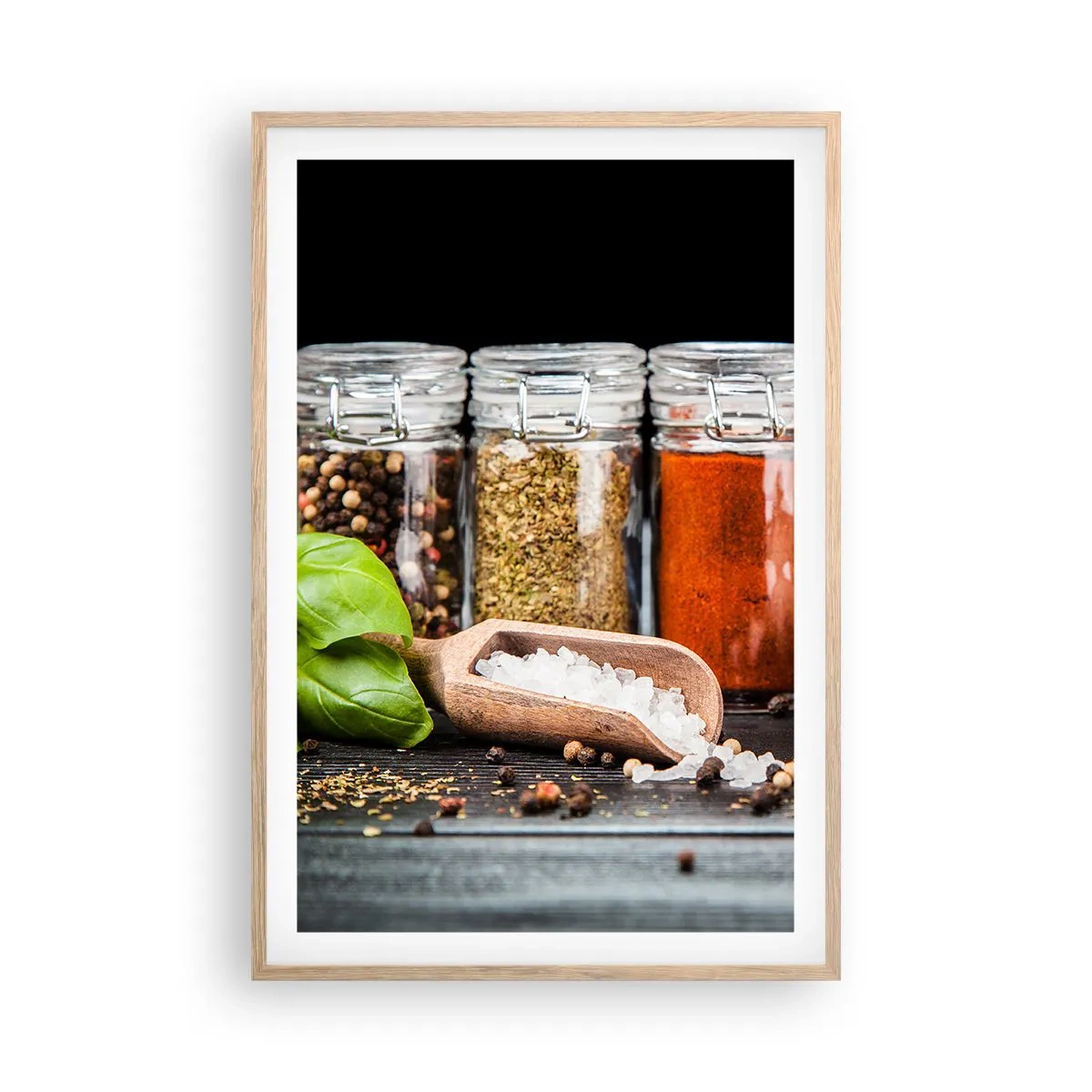 Plakat w ramie jasny dąb - Żeby życie miało smak - 61x91 cm