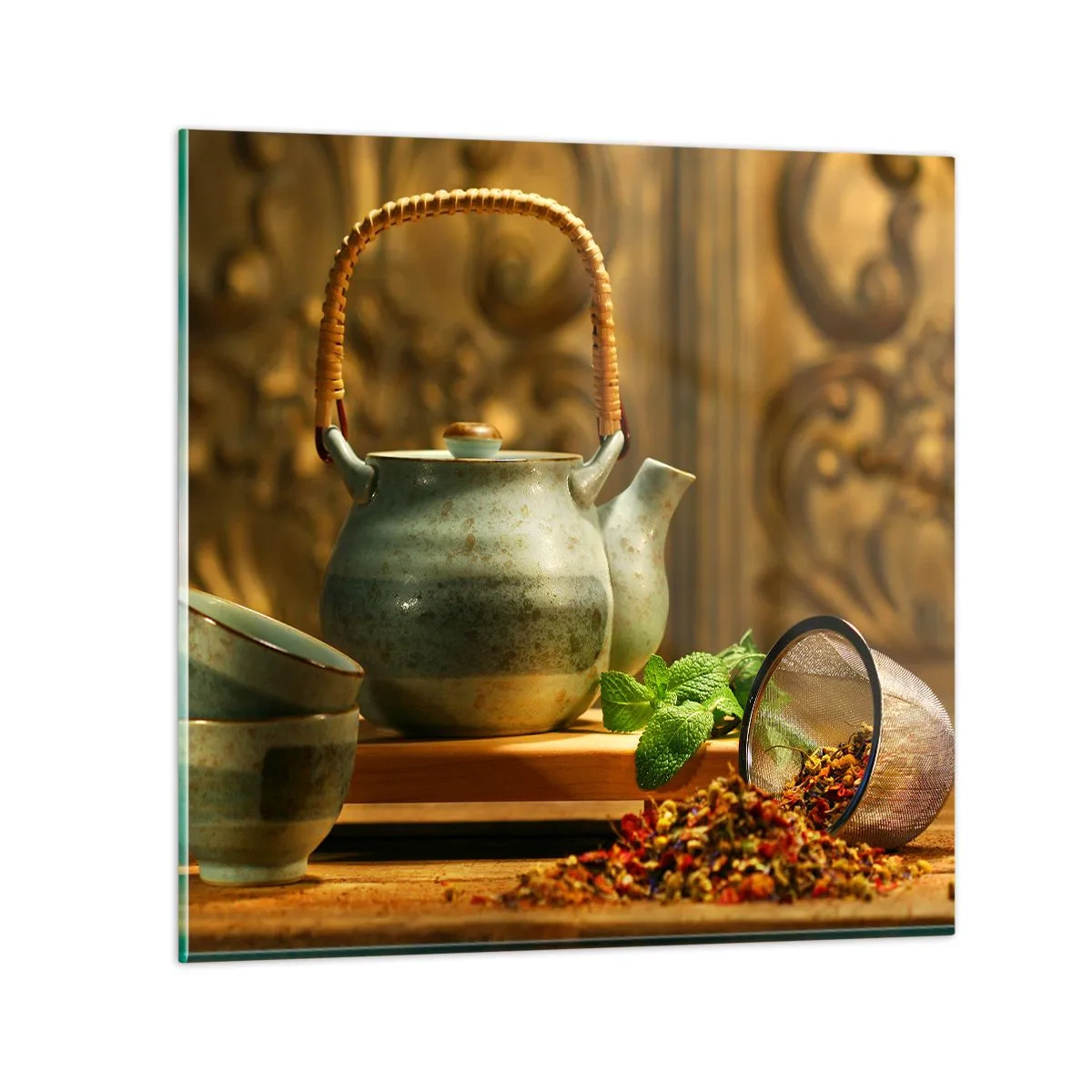 Obraz na szkle - Traktat o piciu herbaty - 60x60 cm