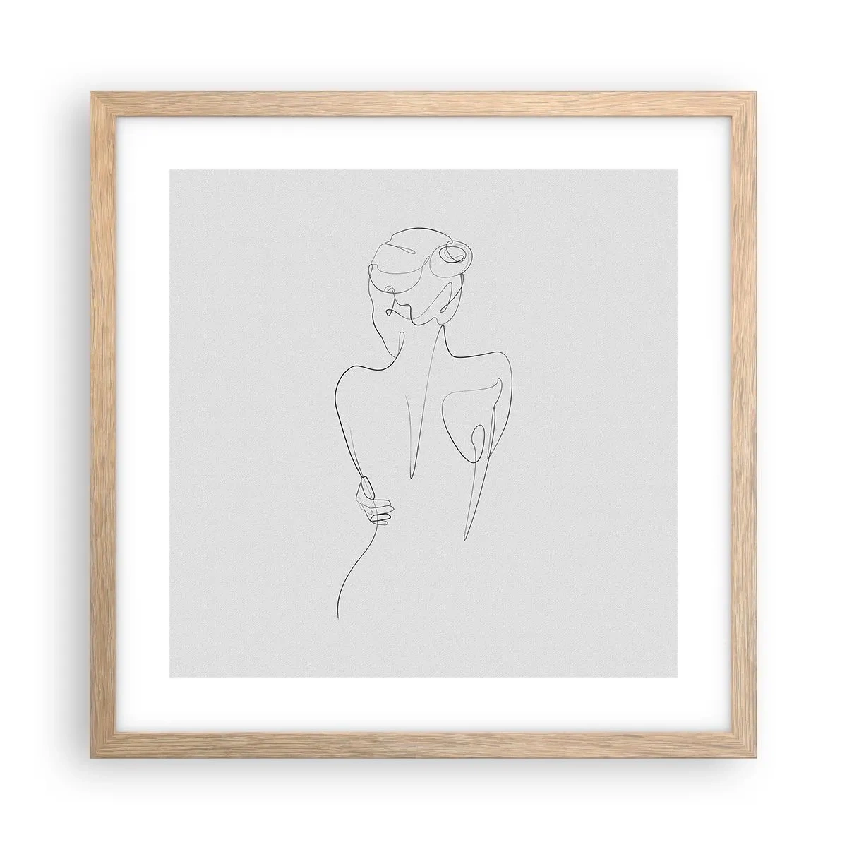 Plakat w ramie jasny dąb - Muzyka ciała - 40x40 cm