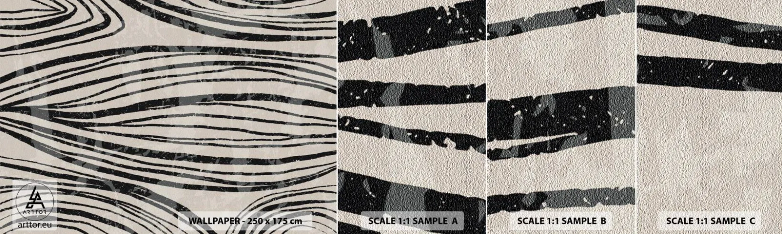 Fototapeta Próbka Samoprzylepna Deluxe Sticker - Rozlewisko linii - Abstrakcja, Linie, Nowoczesny - 100x30 cm