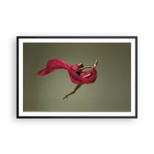 Plakat w czarnej ramie - Tańczący płomień - 91x61 cm