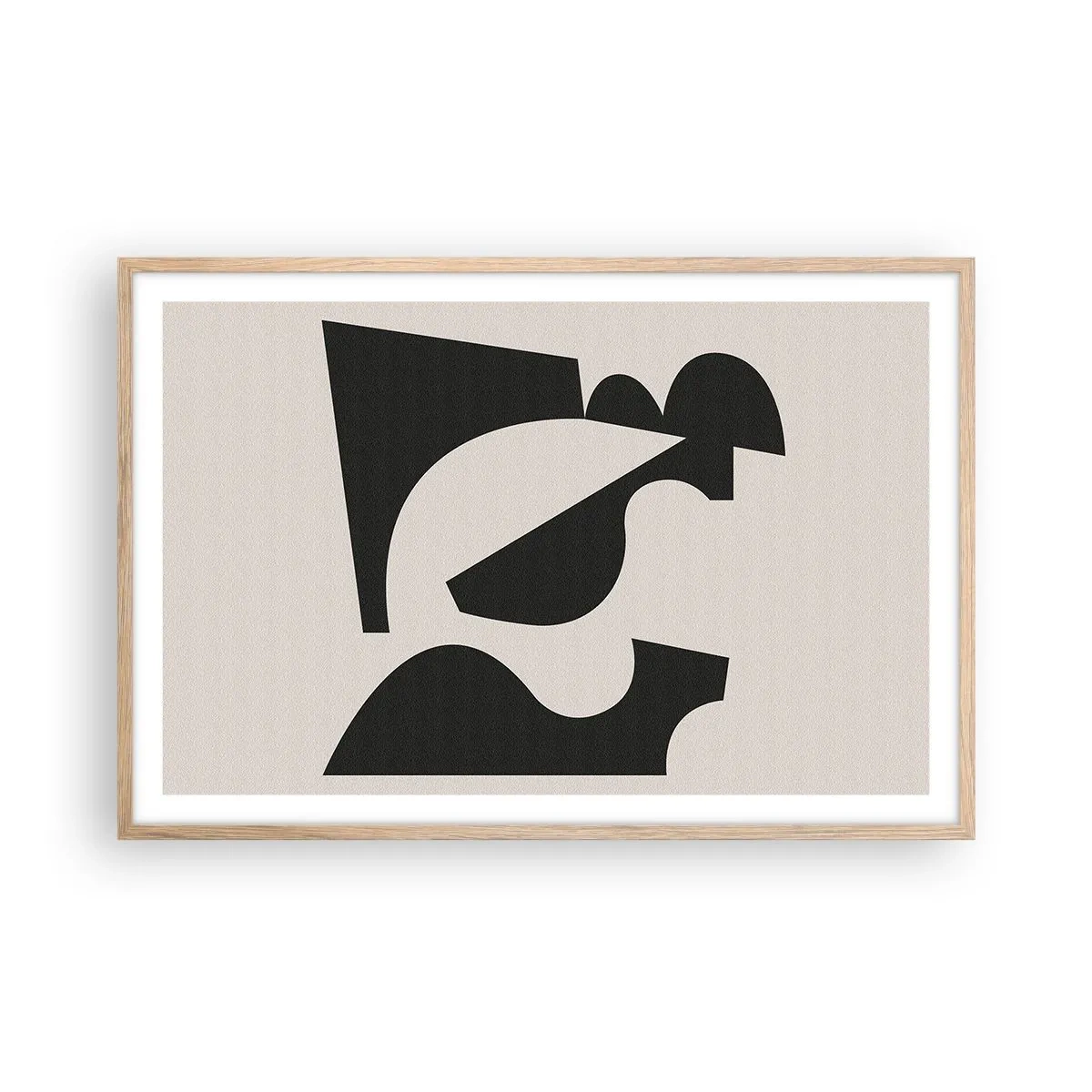 Plakat w ramie jasny dąb - Do samodzielnego składania - 91x61 cm