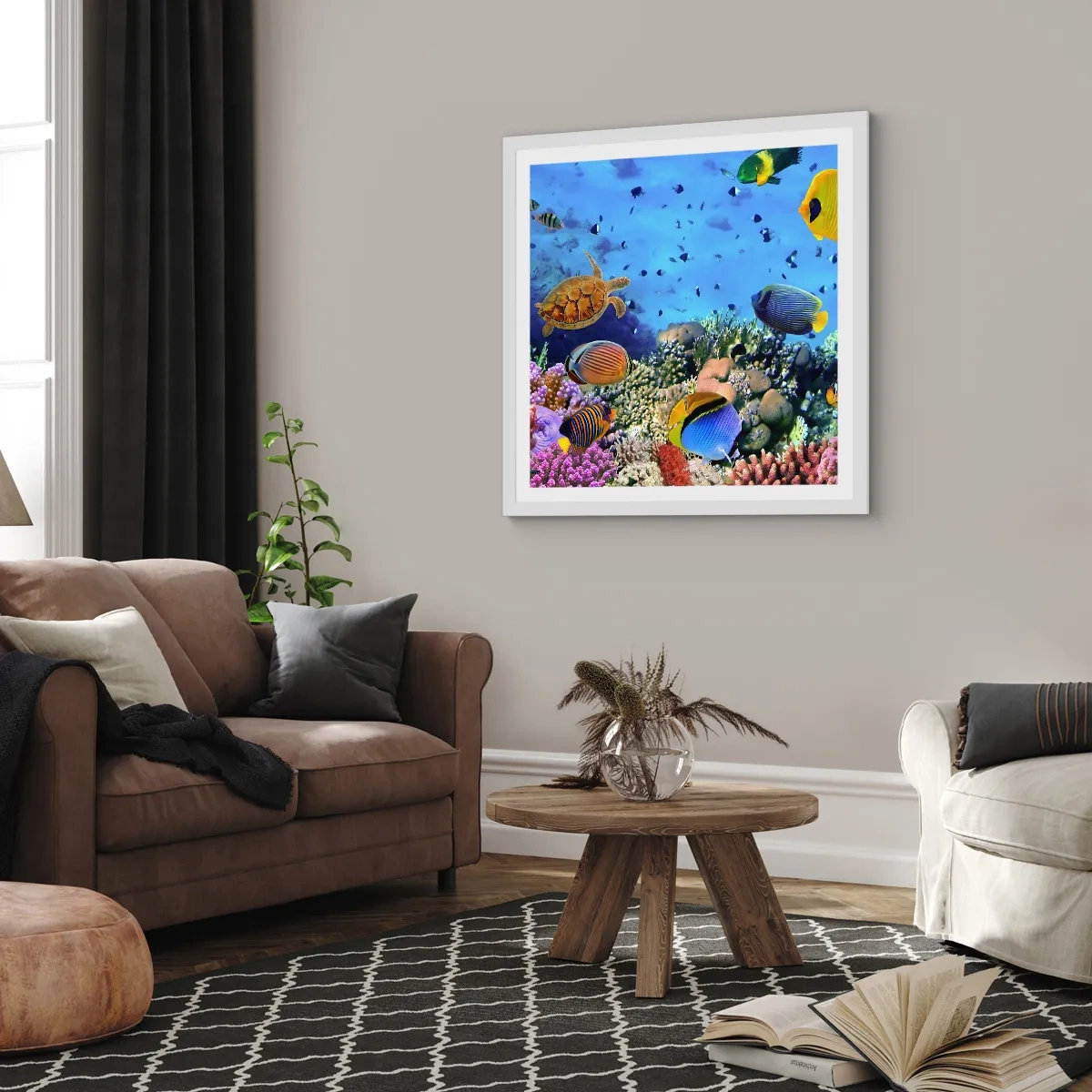 Plakat w białej ramie - I co my wiemy o życiu... - 50x50 cm