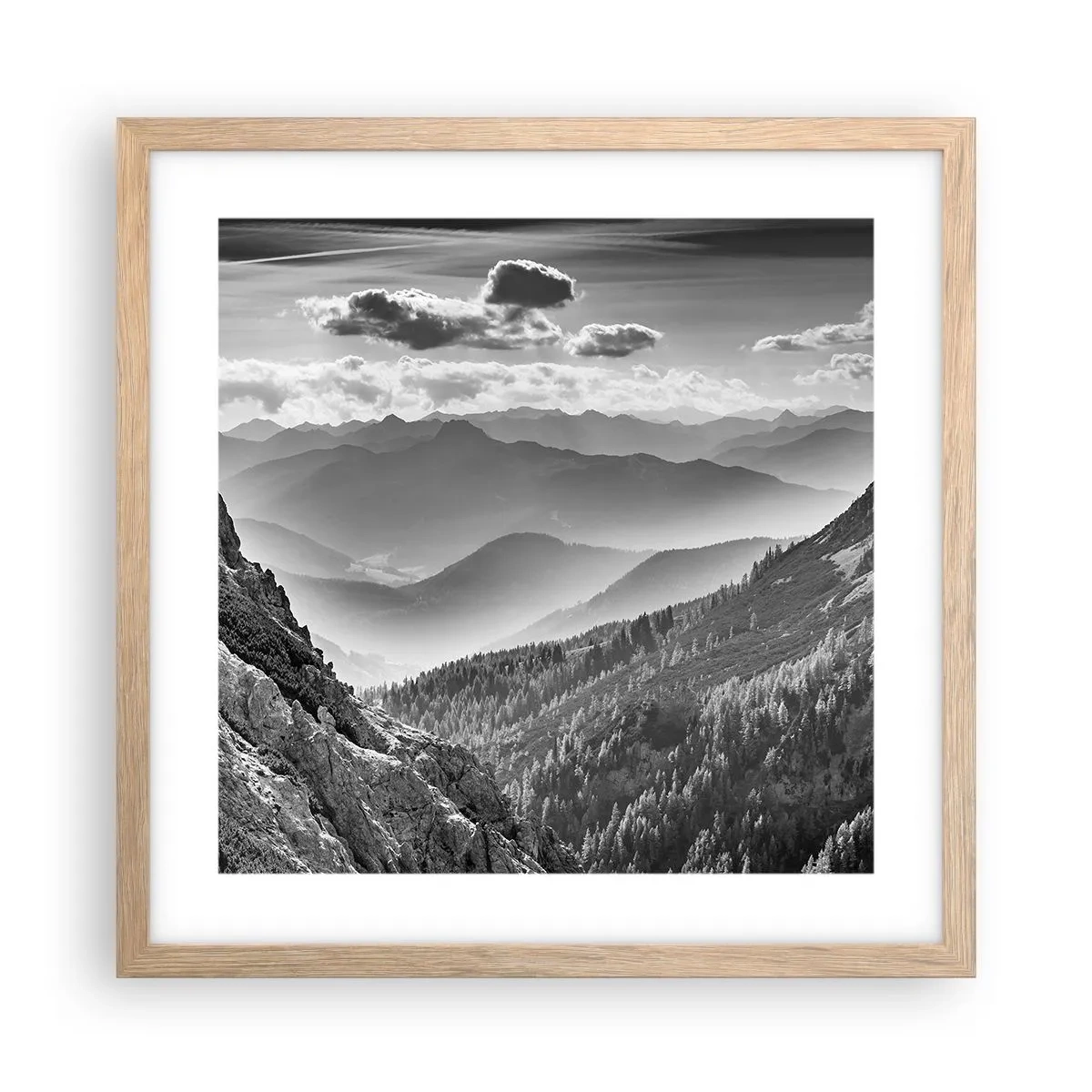 Plakat w ramie jasny dąb - Aż po horyzont - 40x40 cm