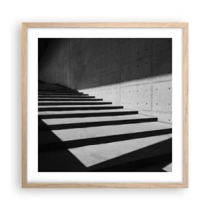 Plakat w ramie jasny dąb - Surowa uroda modernizmu - 50x50 cm