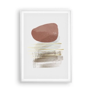 Plakat w białej ramie - Abstrakcyjna kolumnada - 70x100 cm