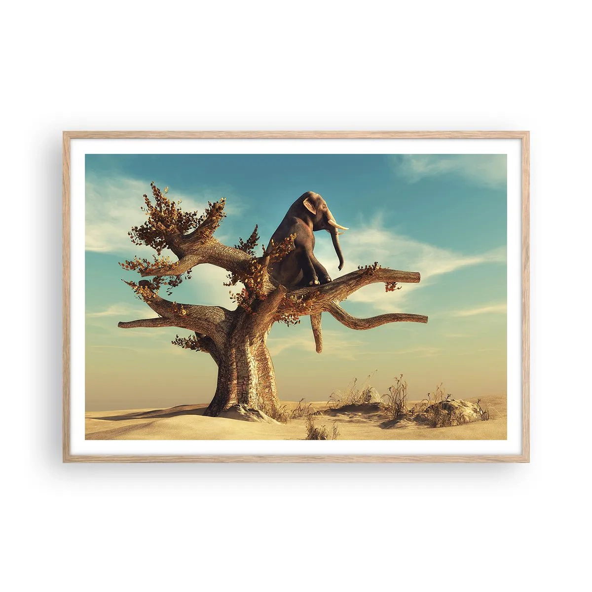 Plakat w ramie jasny dąb - Nowy punkt widzenia - 100x70 cm