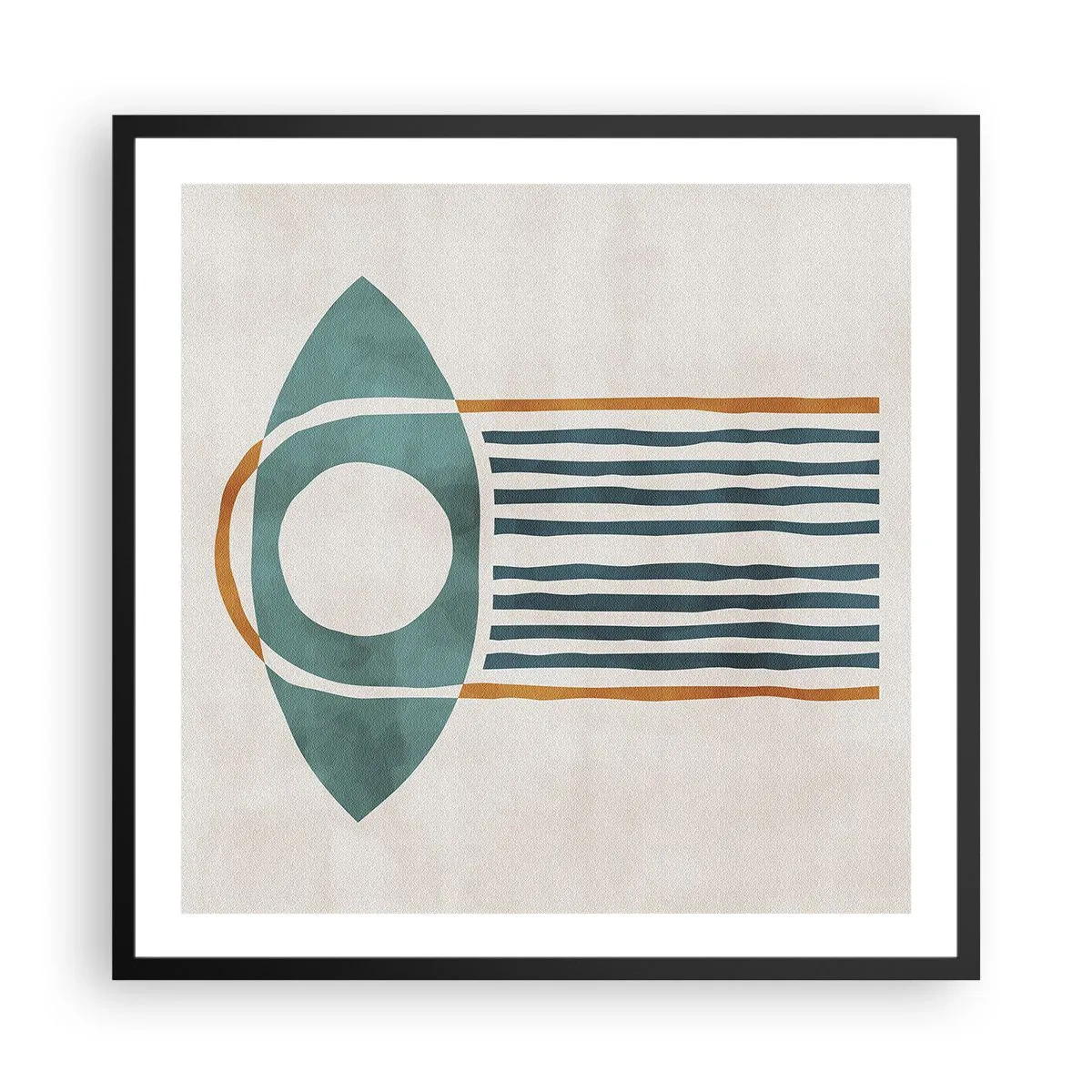 Plakat w czarnej ramie - Znaki i rytuały - 60x60 cm
